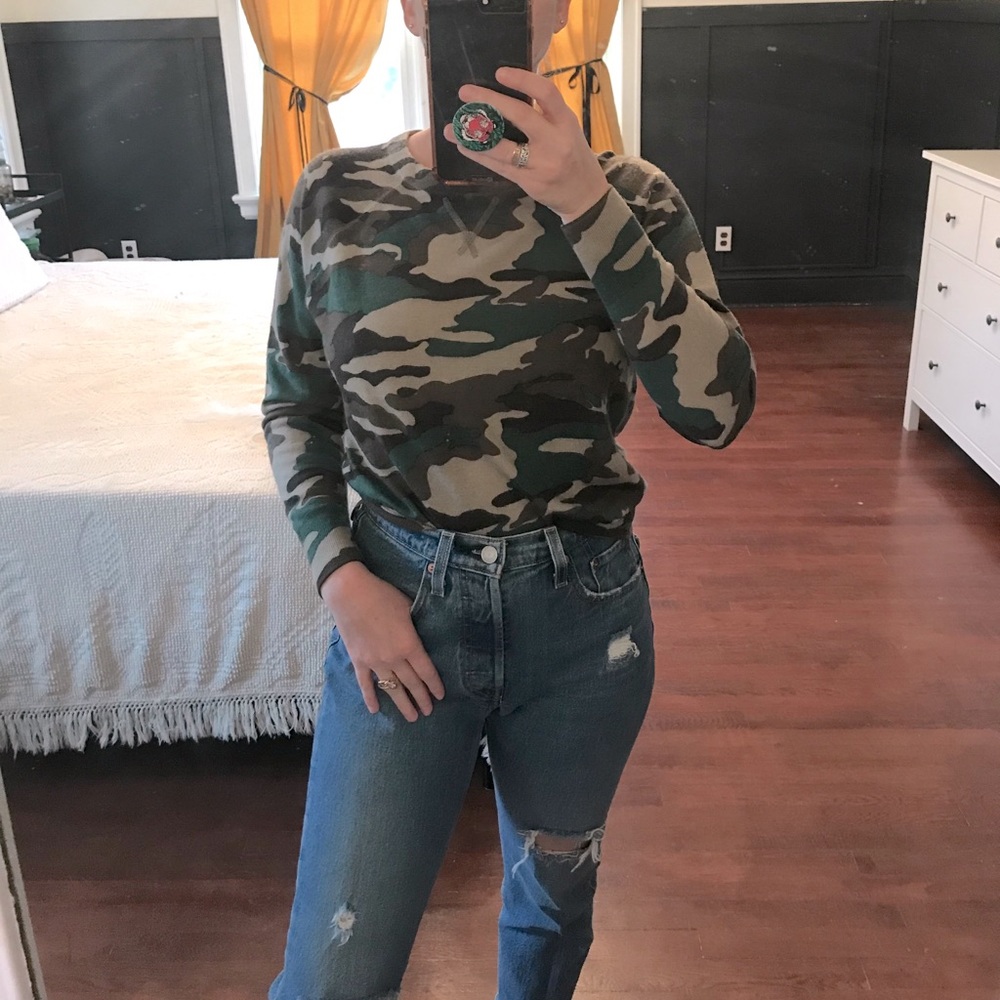 CAMOUFLAGE J. CREW SWEATER